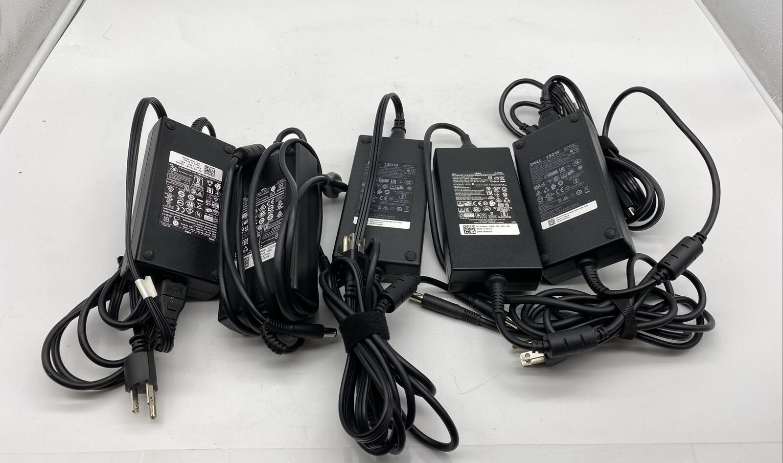 Lot of 5 Genuine Dell 180W Laptop Charger AC Adapter LA180PM180 19.5V