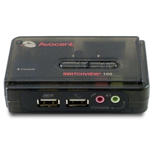 Avocent SwitchView 100 2 Port USB VGA KVM Switch 2SV120BND1