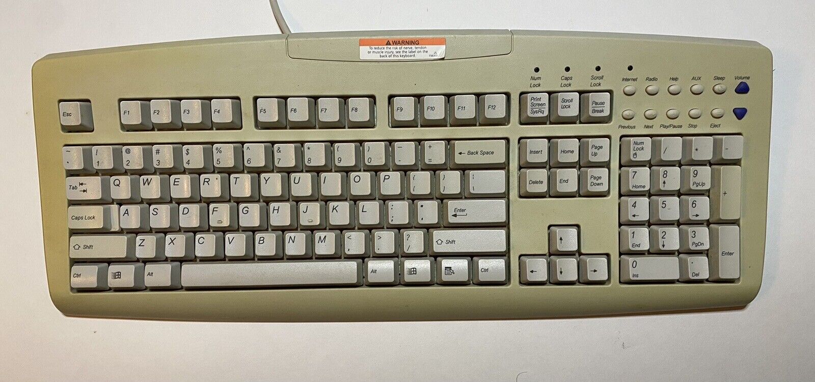 PS/2 Keyboard Mechanical Keyboard Clicky Vintage Keyboard Tested Model SK-1300