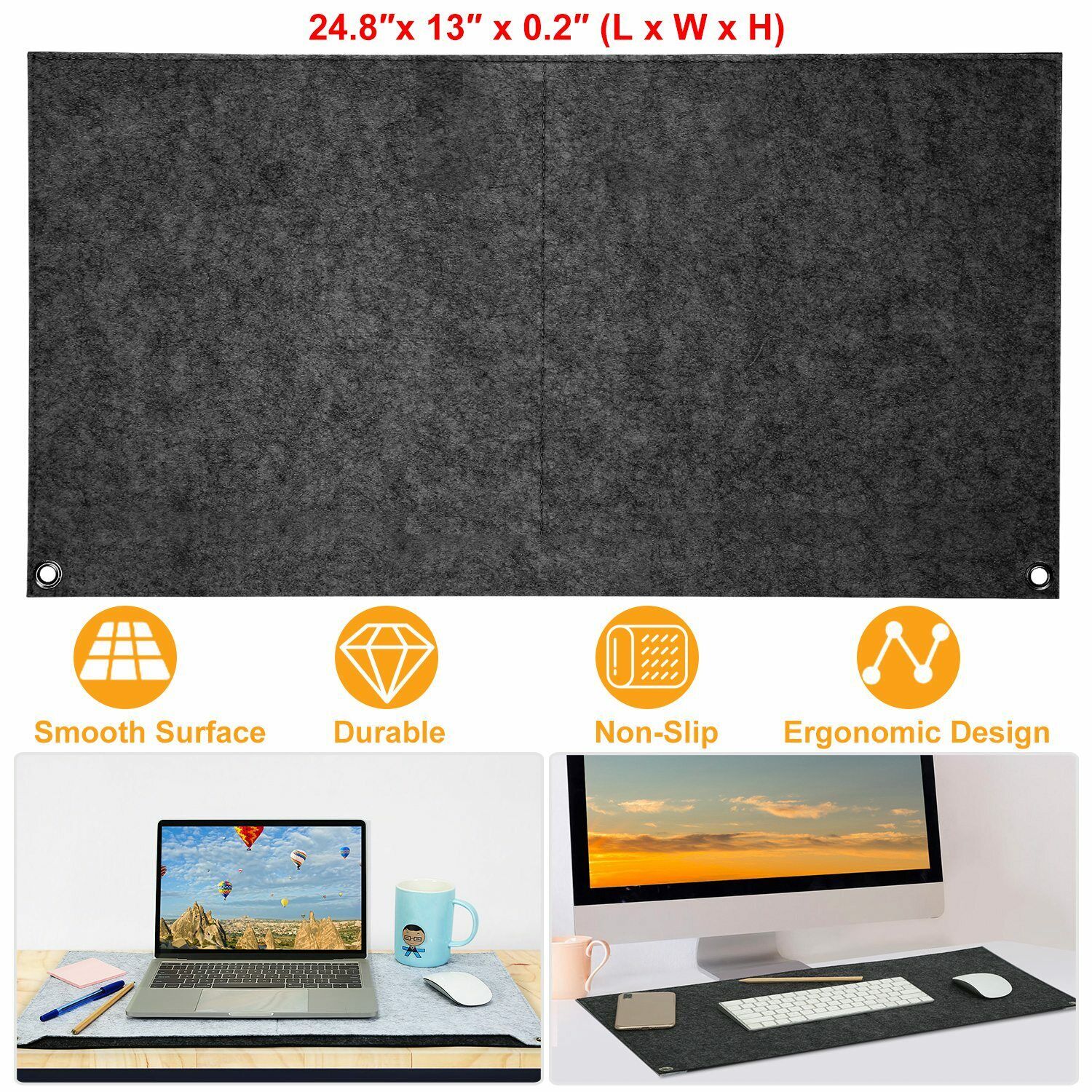 High-Performance Extended Large Anti-Fray Gaming Mouse Pad Computer Keyboard Mat