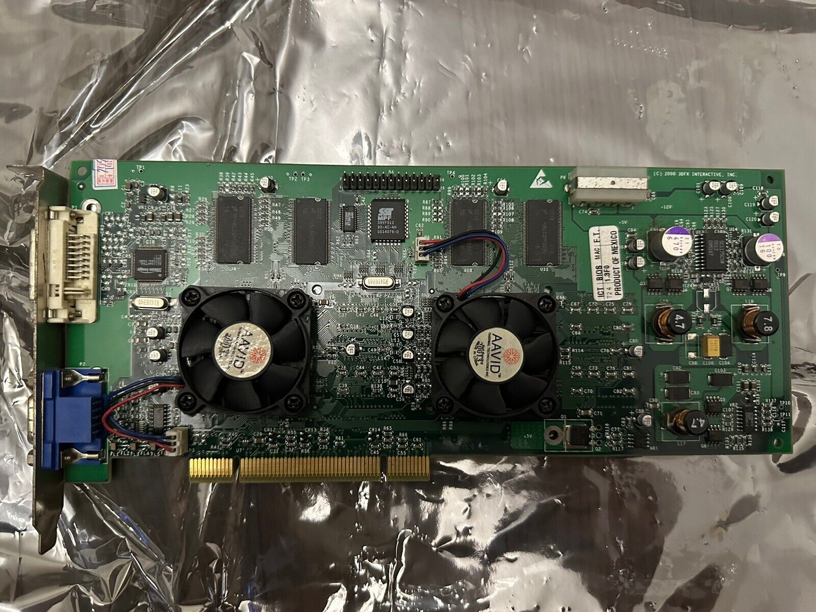 Rare 3dfx Voodoo 5 5500 64Mb PCI - DVI-D and VGA card, 210-0414-001-A1 MAC