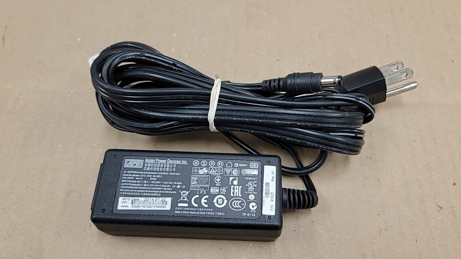 A lot of 10pcs  APD Dell Wyse  Power Devices AC Adapter DA-30E12 12V 2.5A 9Y62F