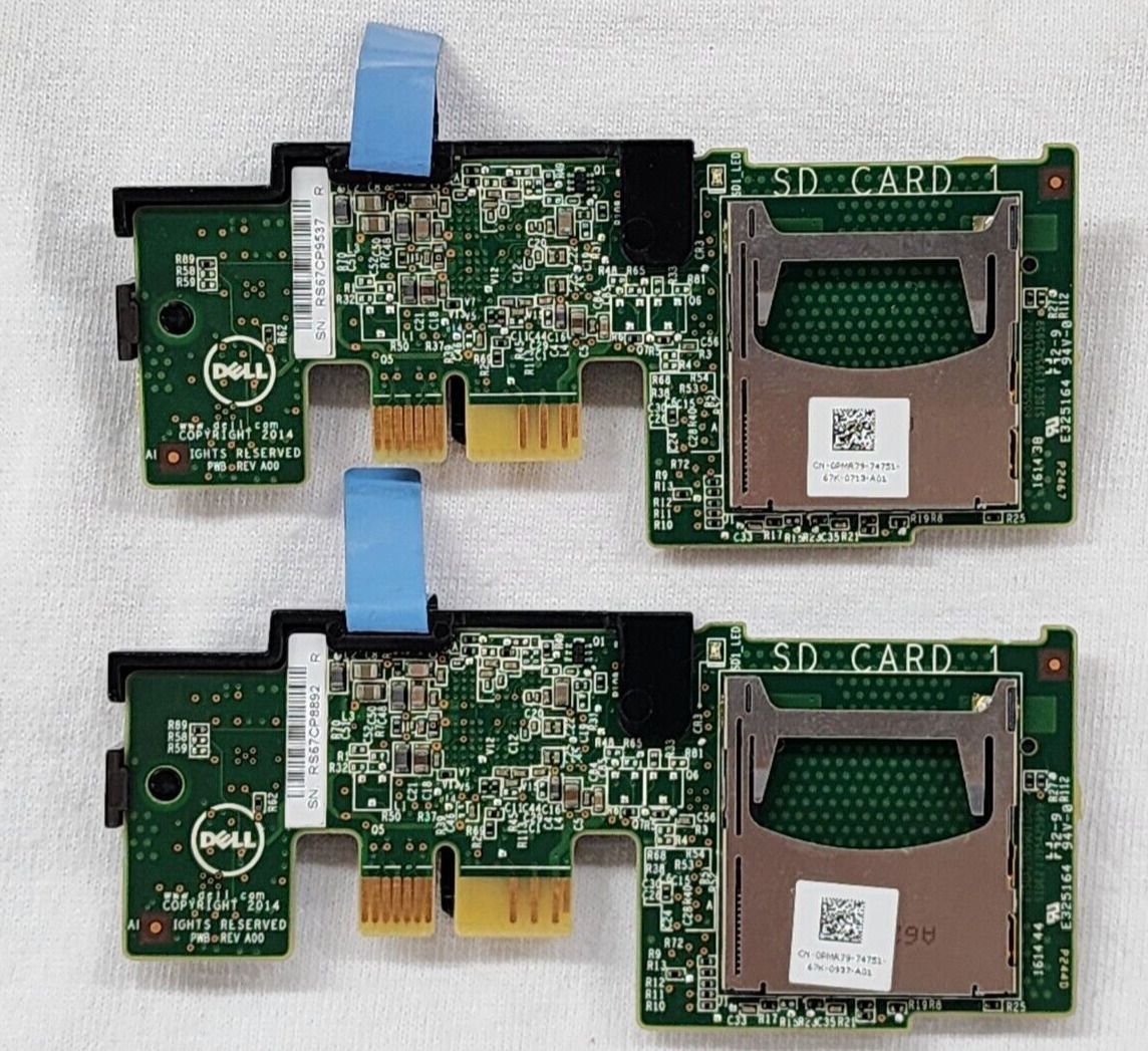 Lot of 2 Dell PMR79 Internal Dual SD Card Reader Module for PowerEdge R730XD
