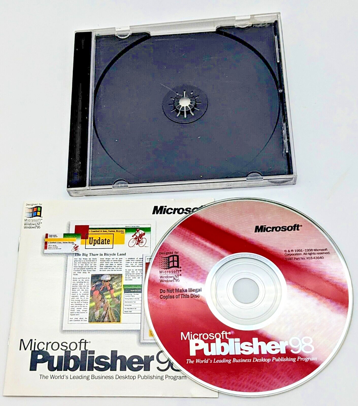 Microsoft Publisher 98 - CD Key Included - PC Windows Publishing Program