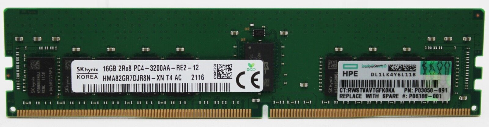 HMA82GR7DJR8N-XN SK Hynix 16GB(1X16GB) 2Rx8 PC4-3200A RDIMM SERVER Memory RAM