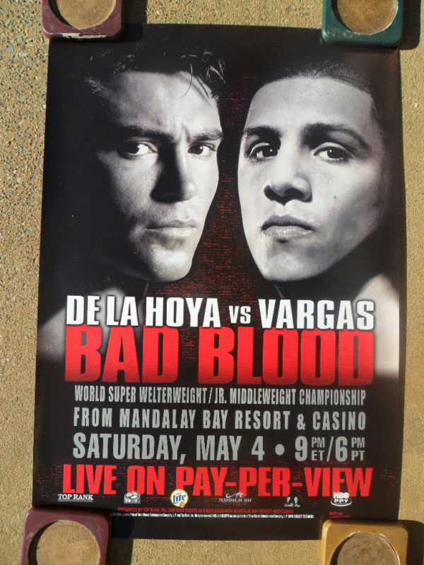 Miller Beer Boxing Fight Poster ~ 2002 Oscar De La Hoya vs Fernando Vargas 