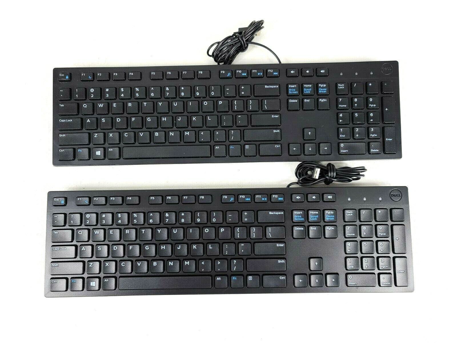 LOT OF 4 Black Wired USB Desktop Computer Keyboard KB216p