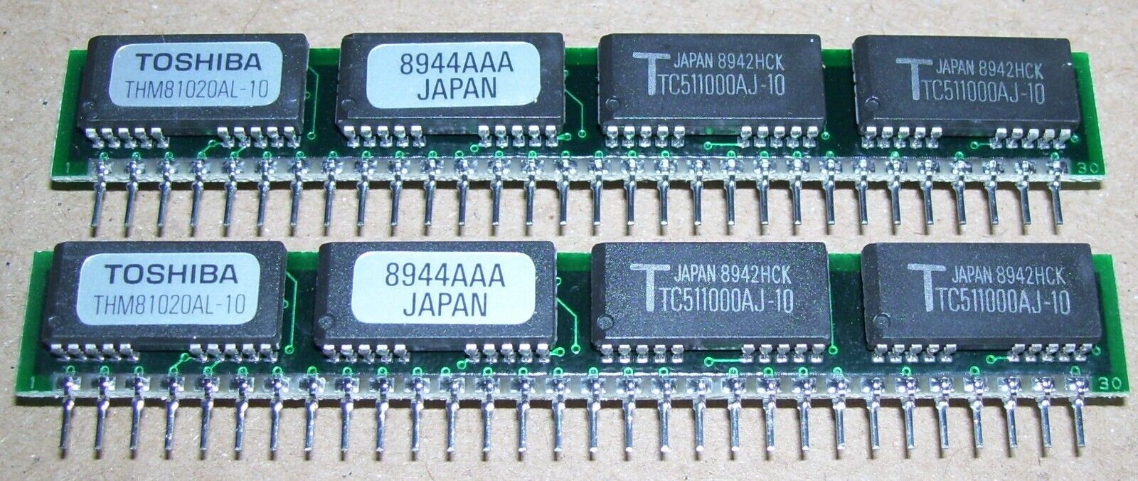 NEW Atari 520 1040 STE Stacy Computer Memory 2 x 1MB = 2MB 10ns Toshiba SIPPS