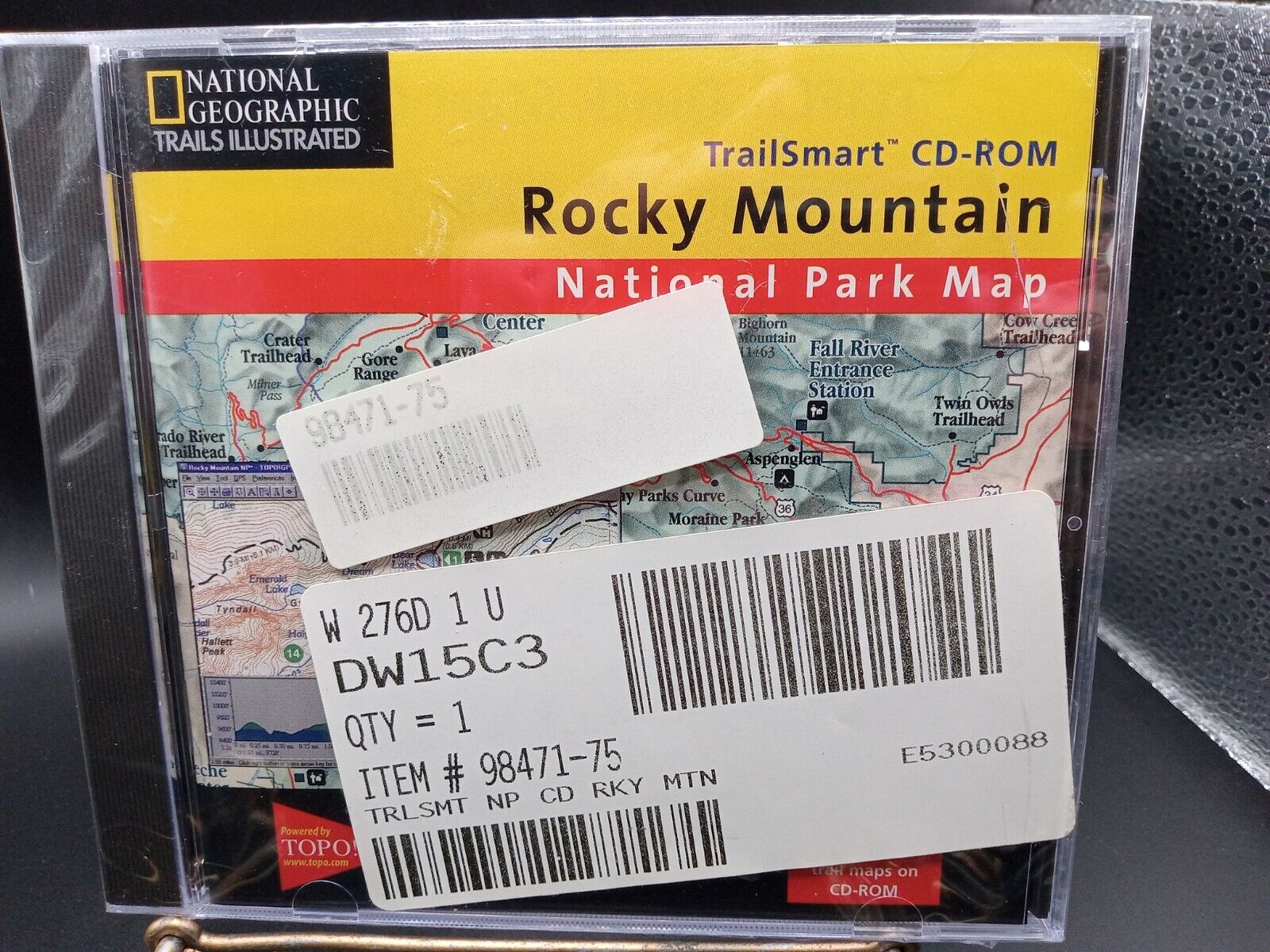 National Geographic Trailsmart CD-ROM Topo Rocky Mountain National Park MAP 2000