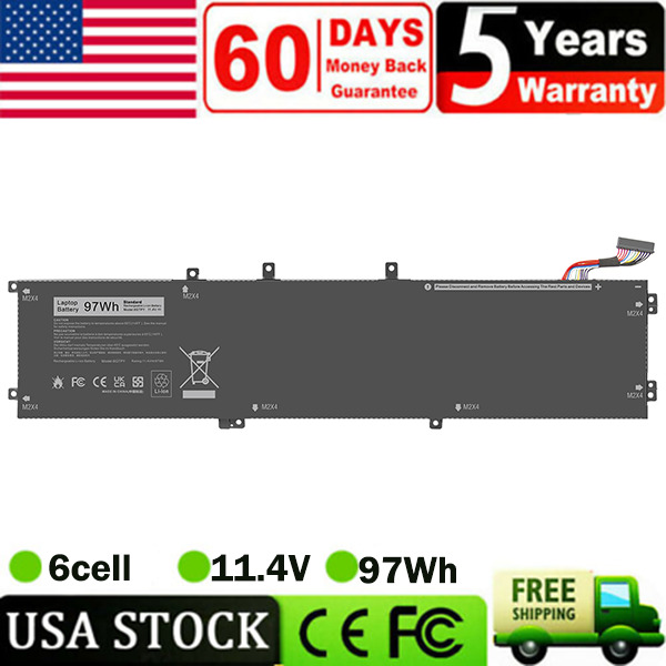 97Wh 6GTPY Laptop Battery For Dell Precision 5520 5530 XPS 15 9560 9570