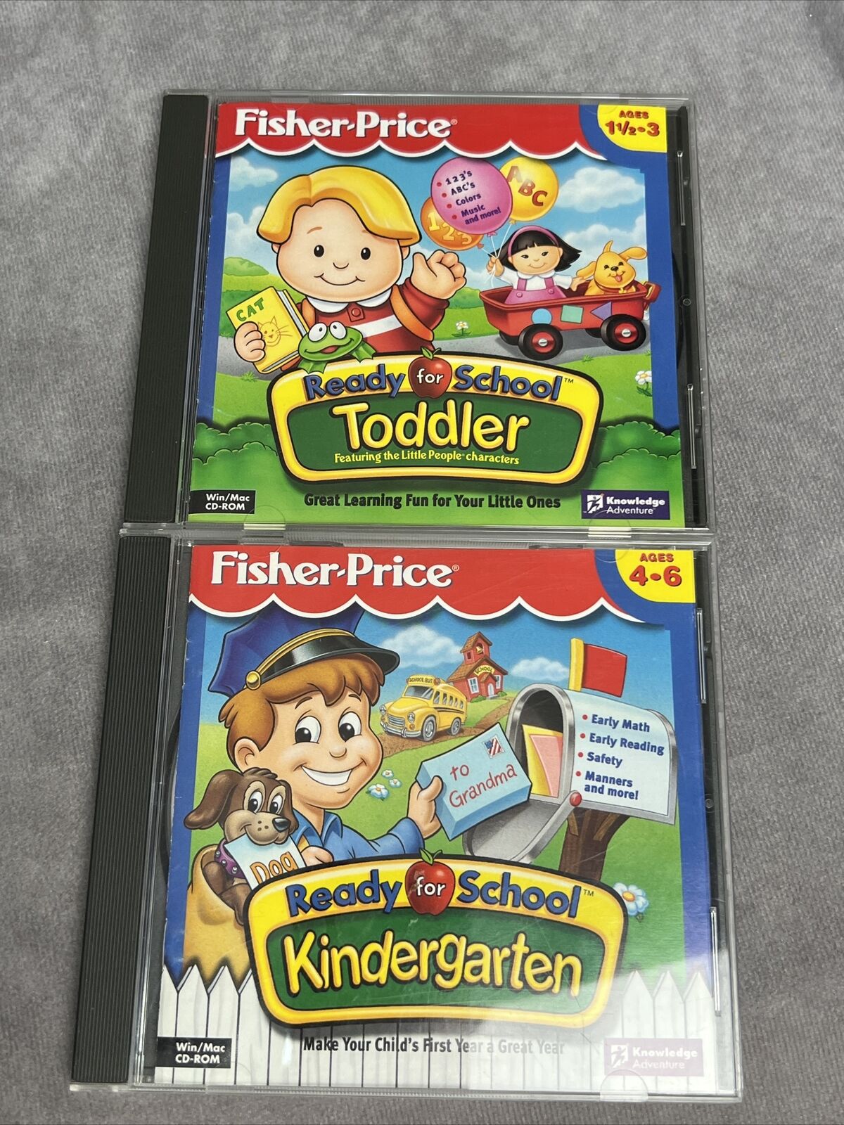 Ready for School Kindergarten & Toddler Fisher-Price ages 1-6 win/mac cd-rom
