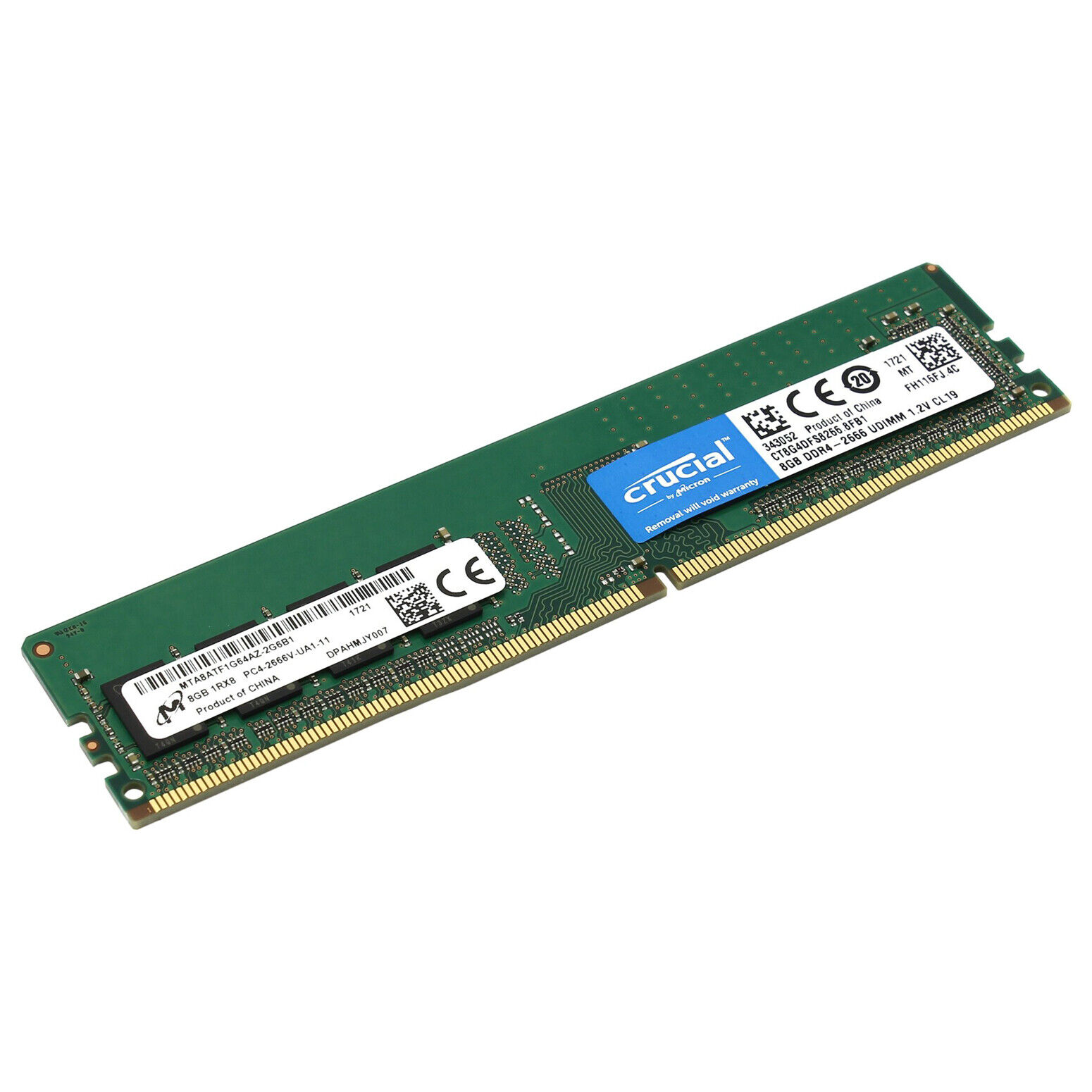 Crucial 16GB (2x 8GB) KIT DDR4 SDRAM 2666Mhz (PC4-21300) Desktop Memory LOT