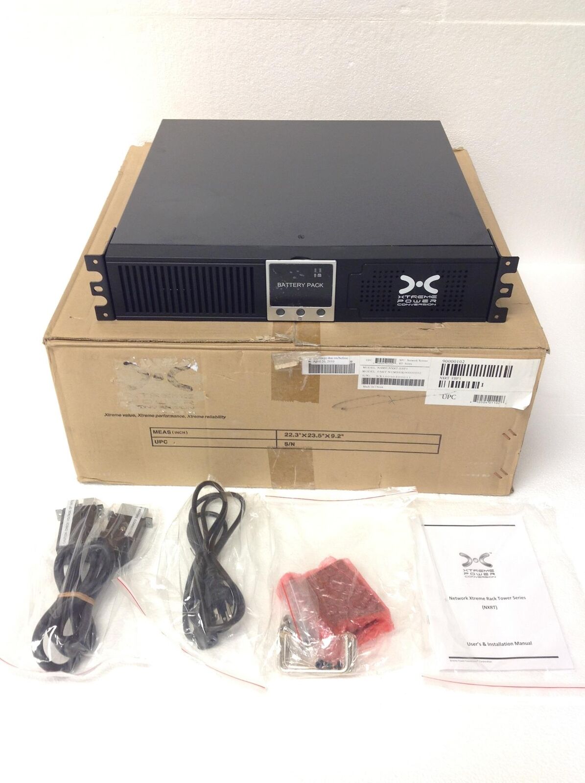 NEW Xtreme Power Conversion NXRT-EBP1 UPS Battery Pack w/Battery/Screws/Cable