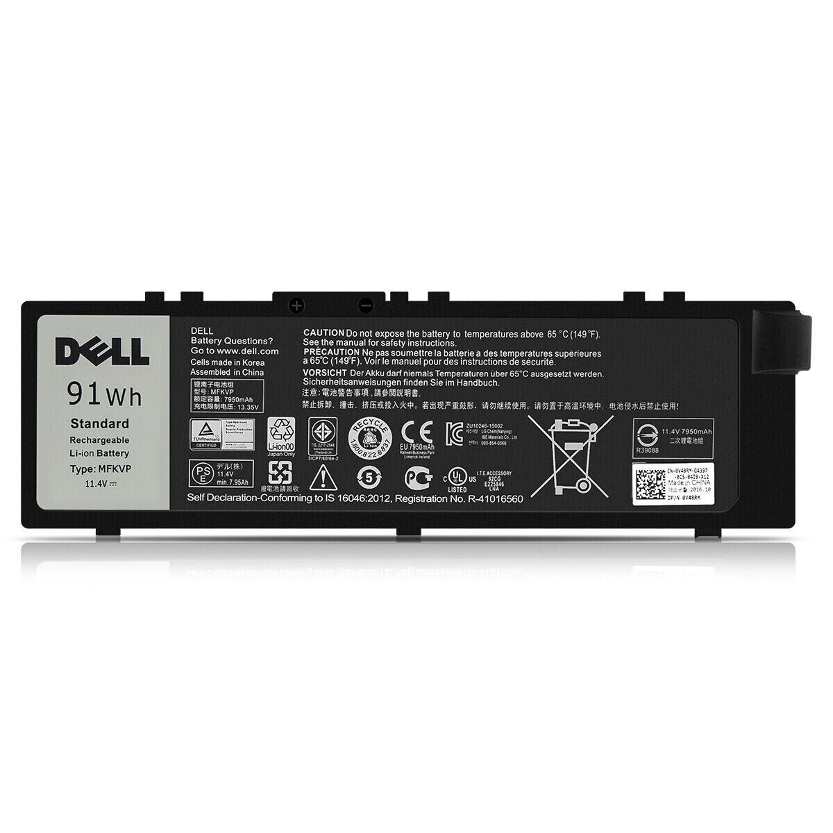 OEM 91Wh MFKVP Battery For Dell Precision 15 7510 7520 17 7710 7720 M7510 M7710