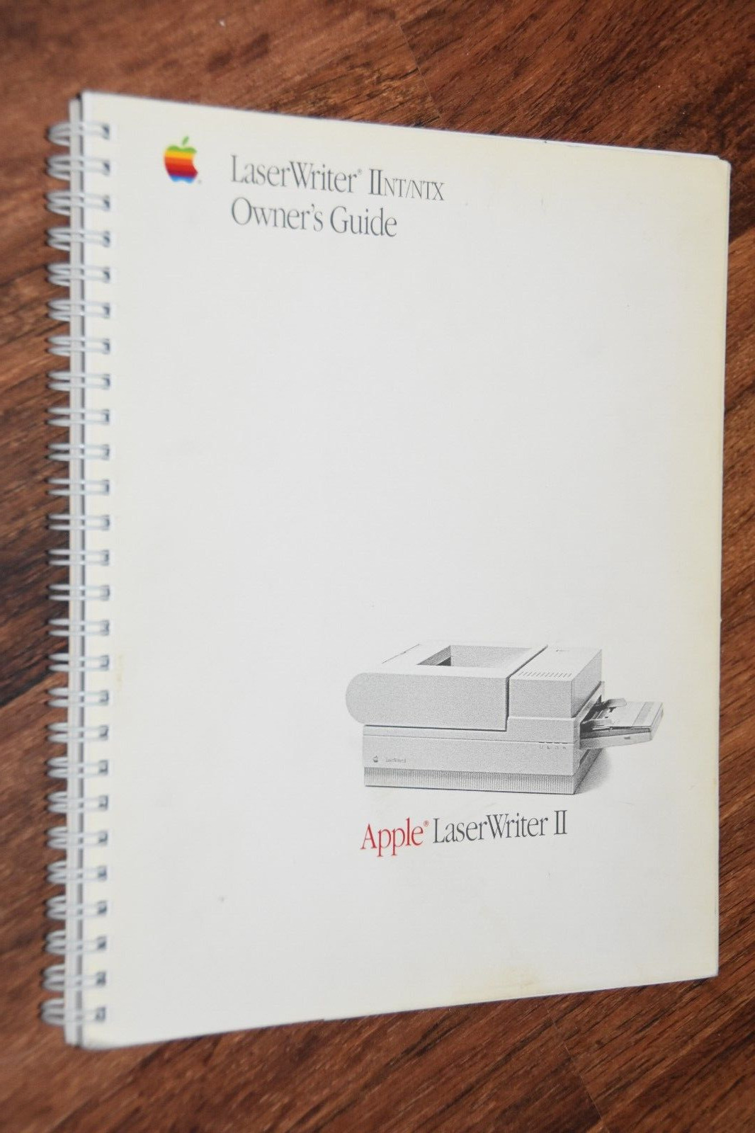 vintage 1988 Apple Macintosh LaserWriter II Book Spiral Guide Manual 1980s MAC