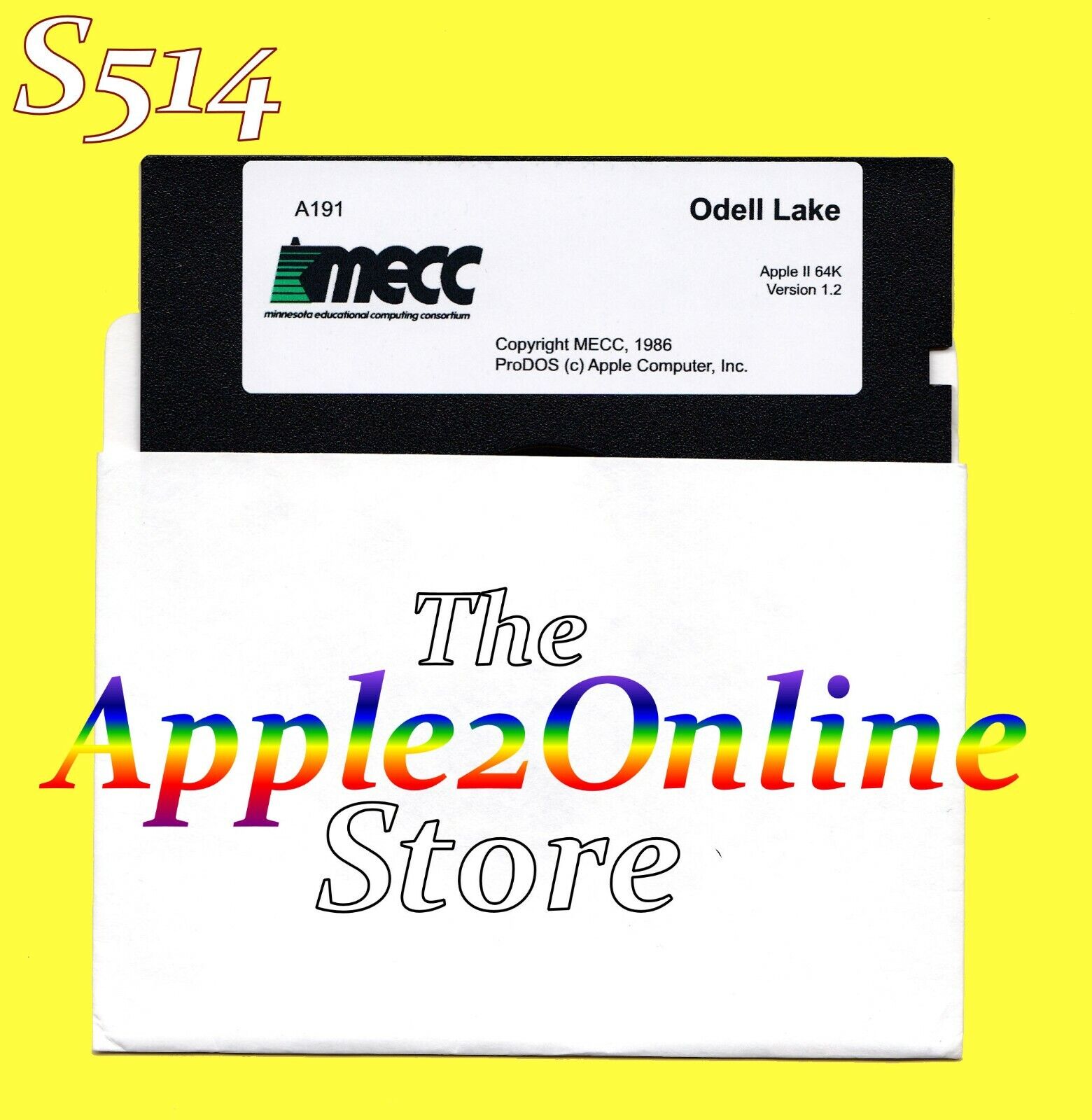✅ 🍎 MECC Odell Lake for the Apple II+, IIe, IIc, IIGS & Compatibles - NEW DISK