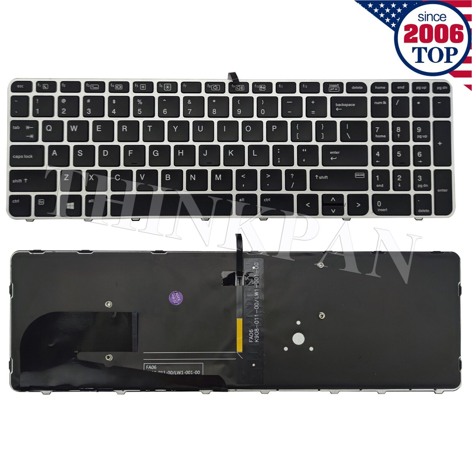 New US Keyboard Backlit for HP EliteBook 850 G3 G4 755 G3 G4 ZBOOK 15u G3 G4