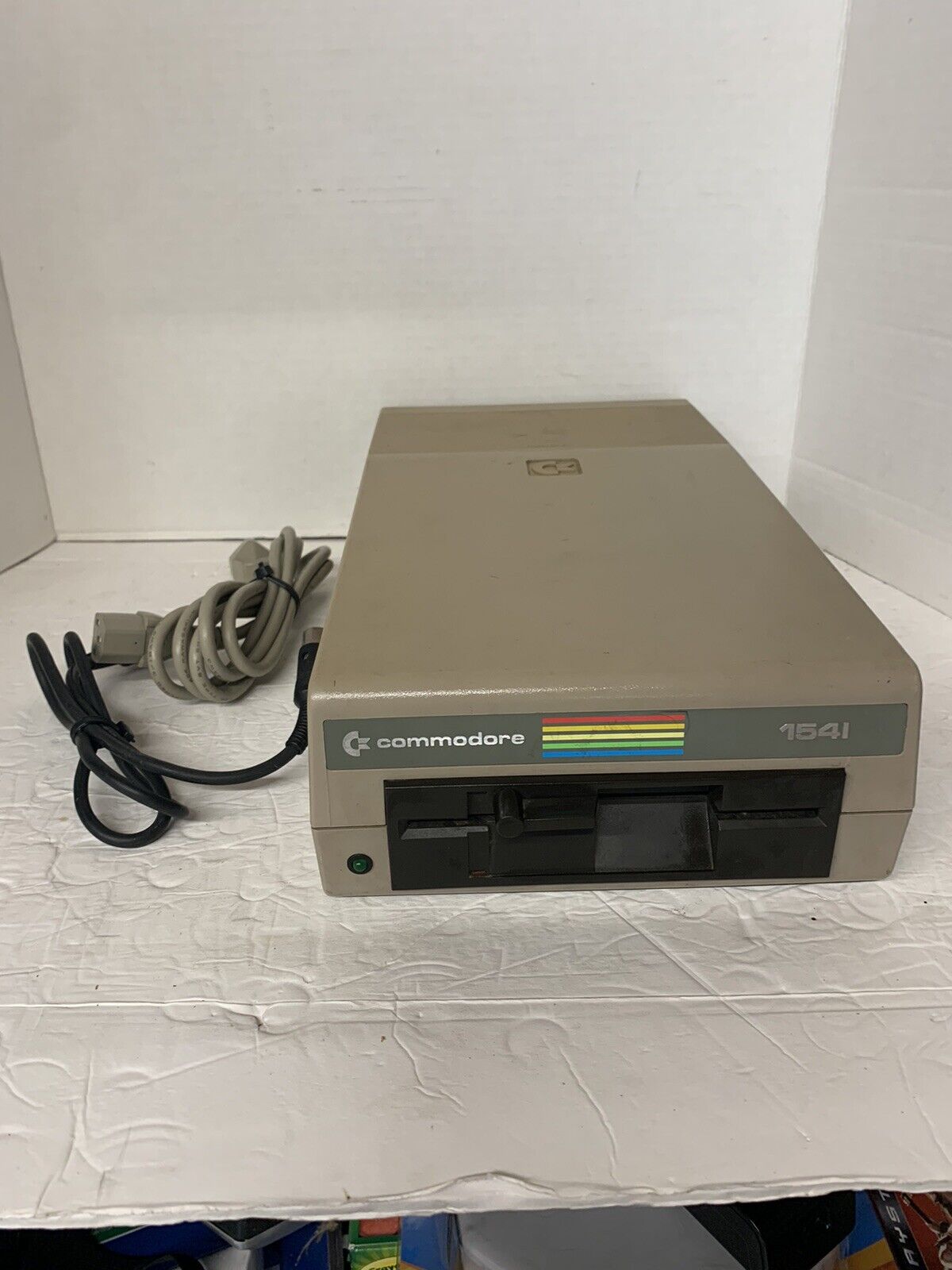 Commodore Model 1541 Floppy Disc Drive Vintage C64 External + Power Cord Tested