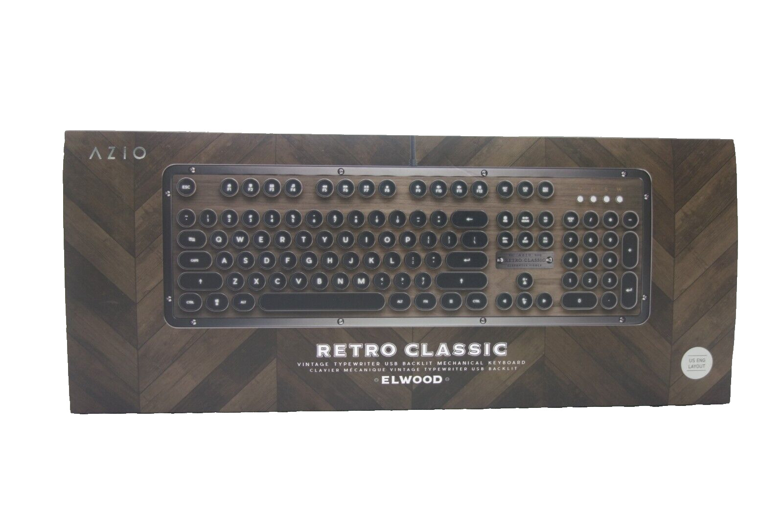 Azio Retro Classic (Artisan) Wireless/USB Wired Vintage Mechanical Keyboard READ