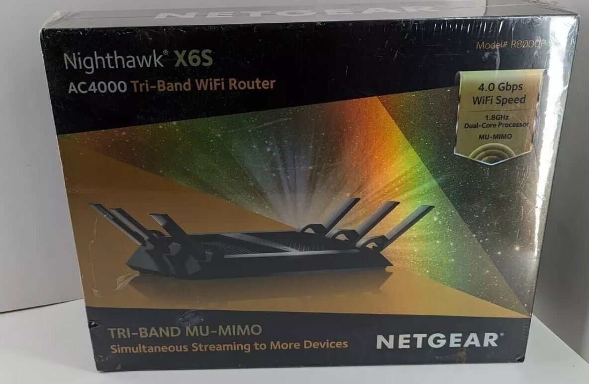 Netgear R8000P NightHawk X6S AC4000 Tri-Band WiFi Router 4.0Gbps New Sealed