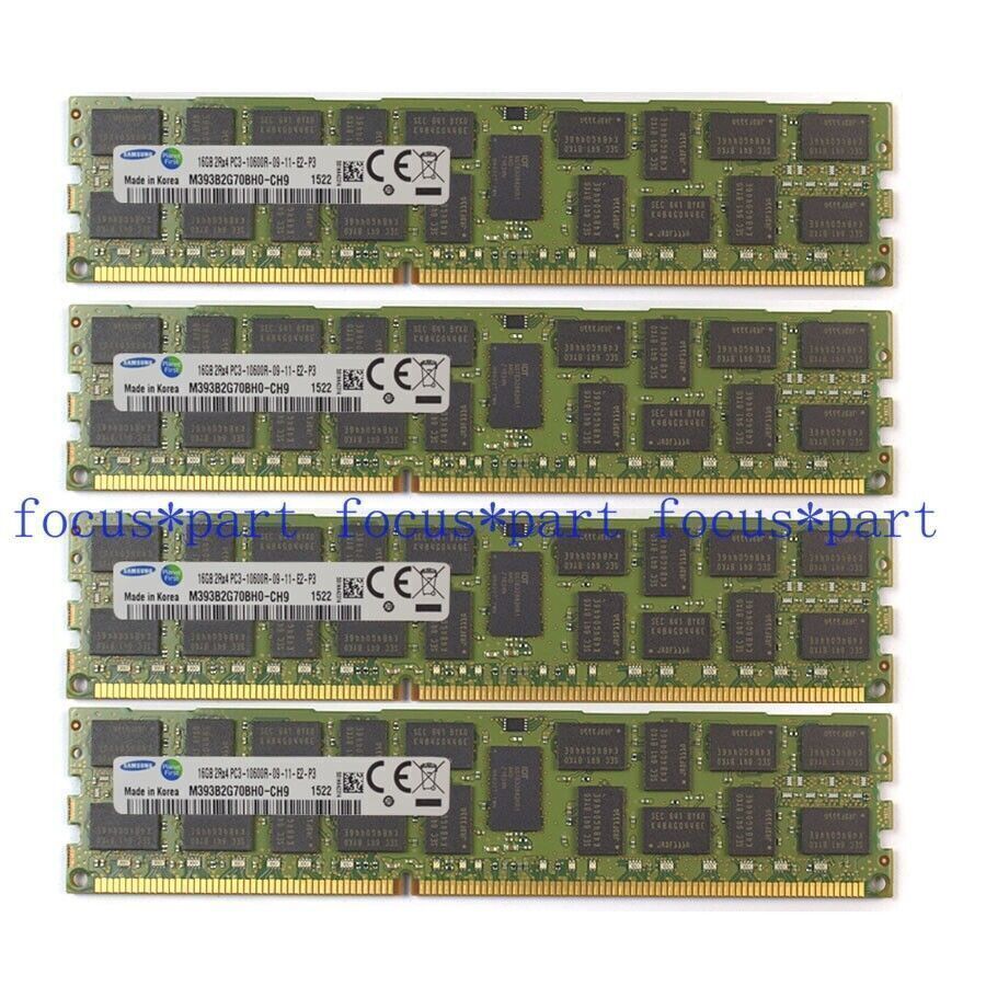 Samsung 64 GB (4X16GB) DDR3 1333MHz PC3-10600R 2RX4 Server ECC Registered Memory