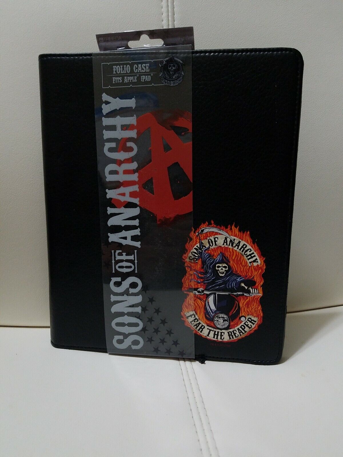 Sons of Anarchy SOA Black Faux Leather iPad  2 3 4 Folio Case Stand Cover 