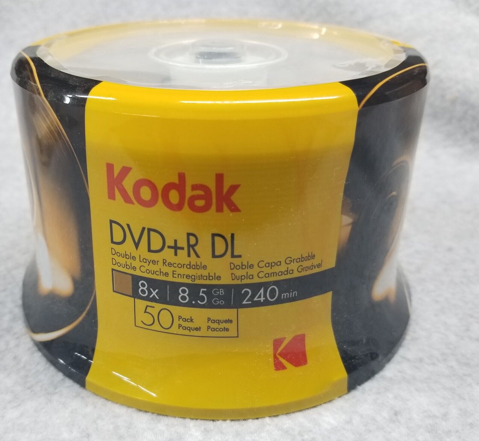 (50)  Kodak 8X Blank DVD+R DL Dual Double Layer 8.5GB Logo Branded Media Disc