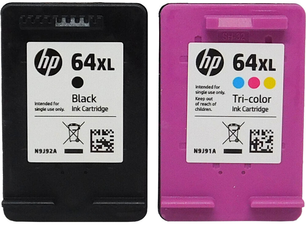 HP 64XL 2pack Combo Ink Cartridges 64XL Black & 64XL Color NEW GENUINE
