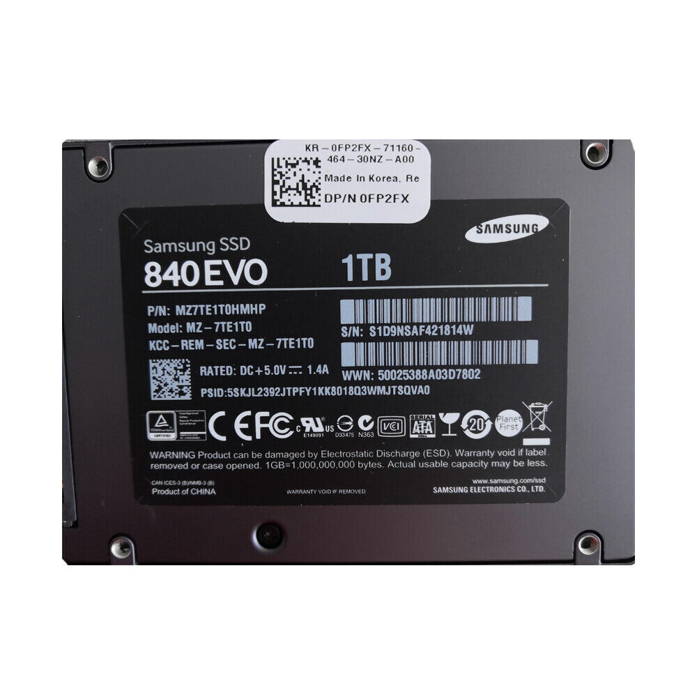 1TB Samsung SSD 840 EVO Internal 2,5\