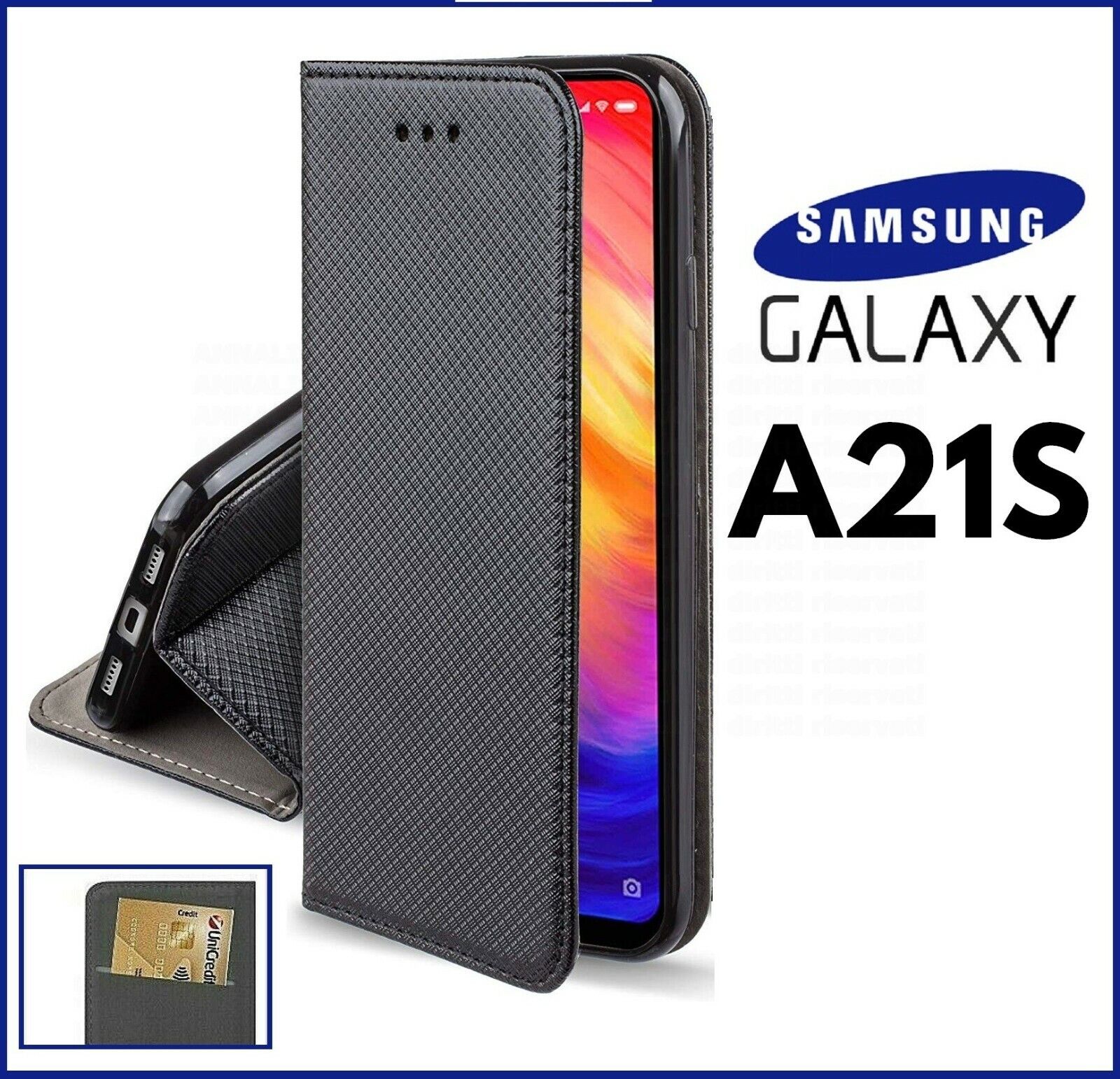 Case IN Wallet Book for SAMSUNG GALAXY A21S Cover Flip Magnetic Leather