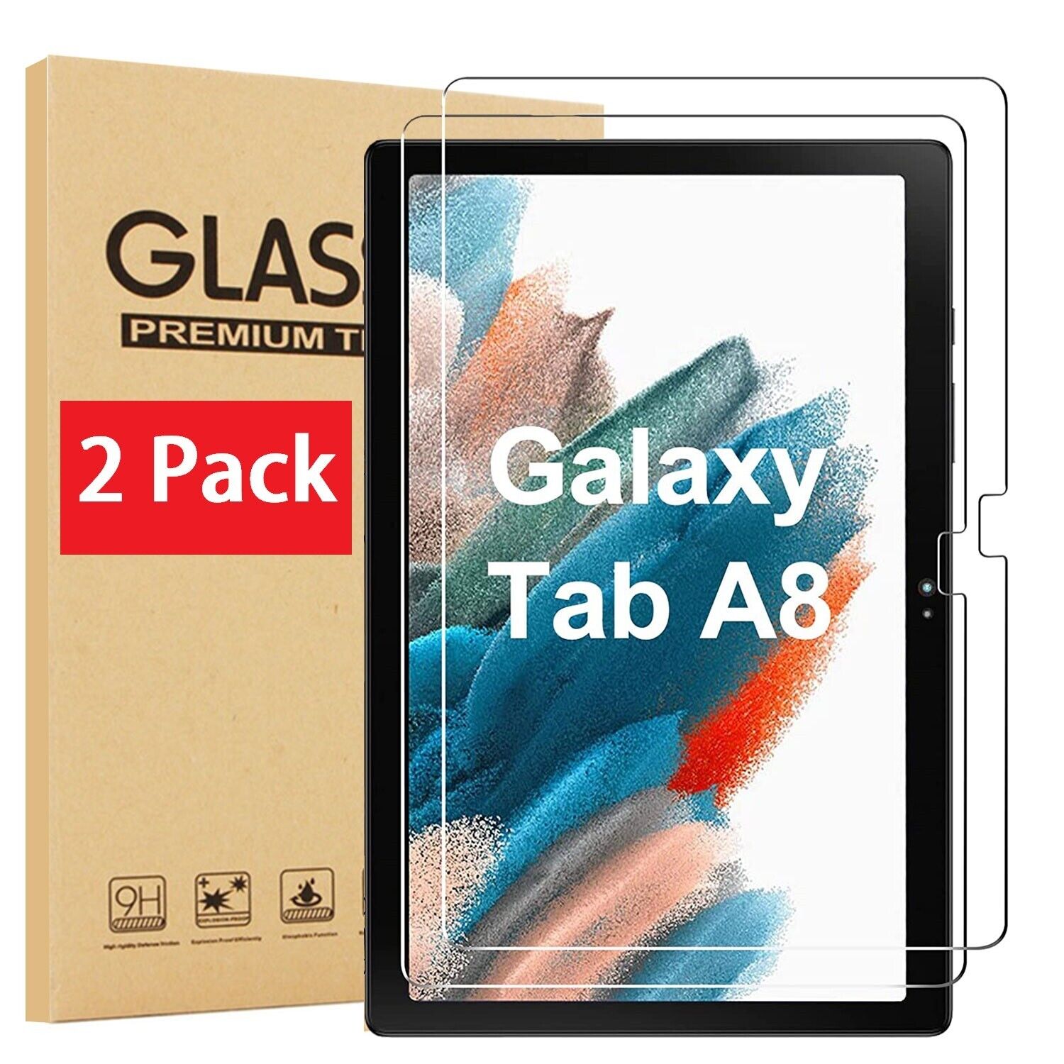 2X Samsung Galaxy Tab A8 10.5 (2022) SM-X200/205 Tempered Glass Screen Protector