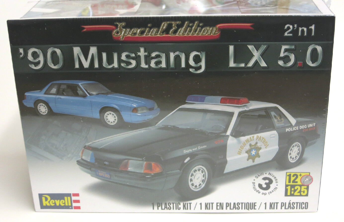 Revell 1/25 \'90 Ford Mustang LX 5.0 NEW IN STOCK  Police Package & Stock 854252