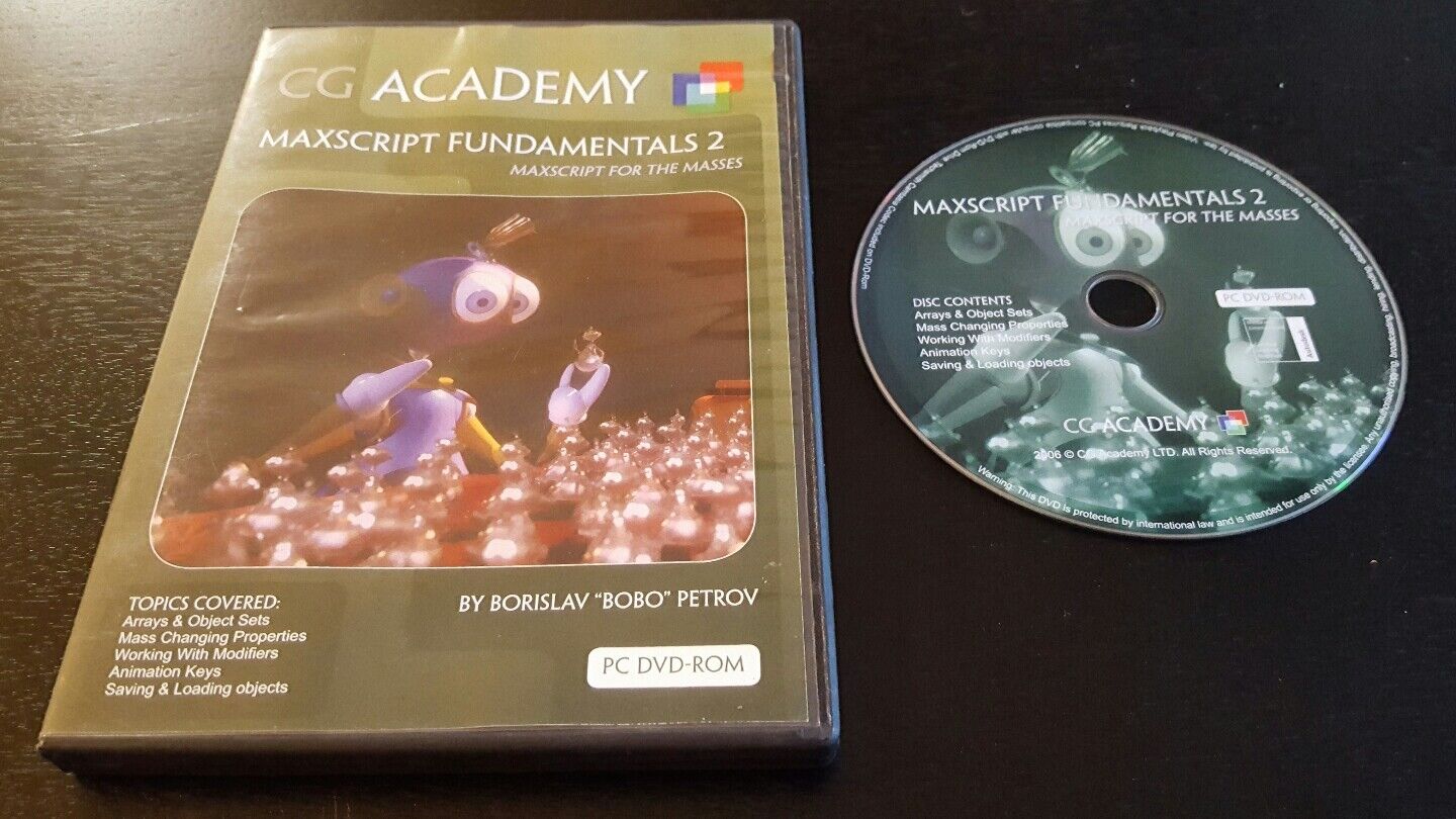 MAXScript Fundamentals 2: For The Masses (PC DVD-ROM) CG Academy Bobo Petrov