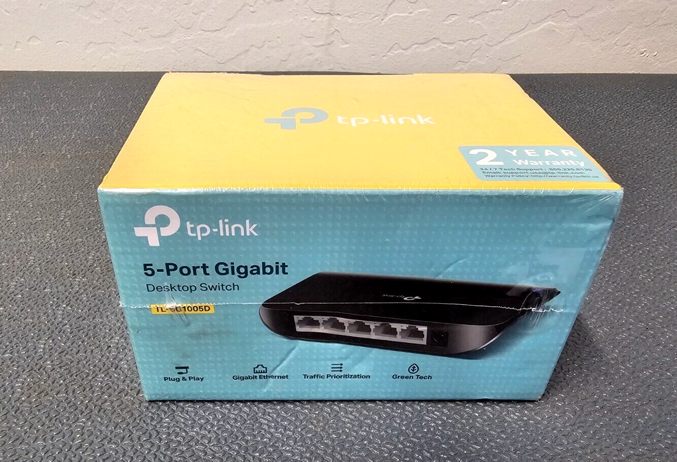 TP-Link TL-SG1005D 5-Port Gigabit Desktop Switch Brand New *Sealed*