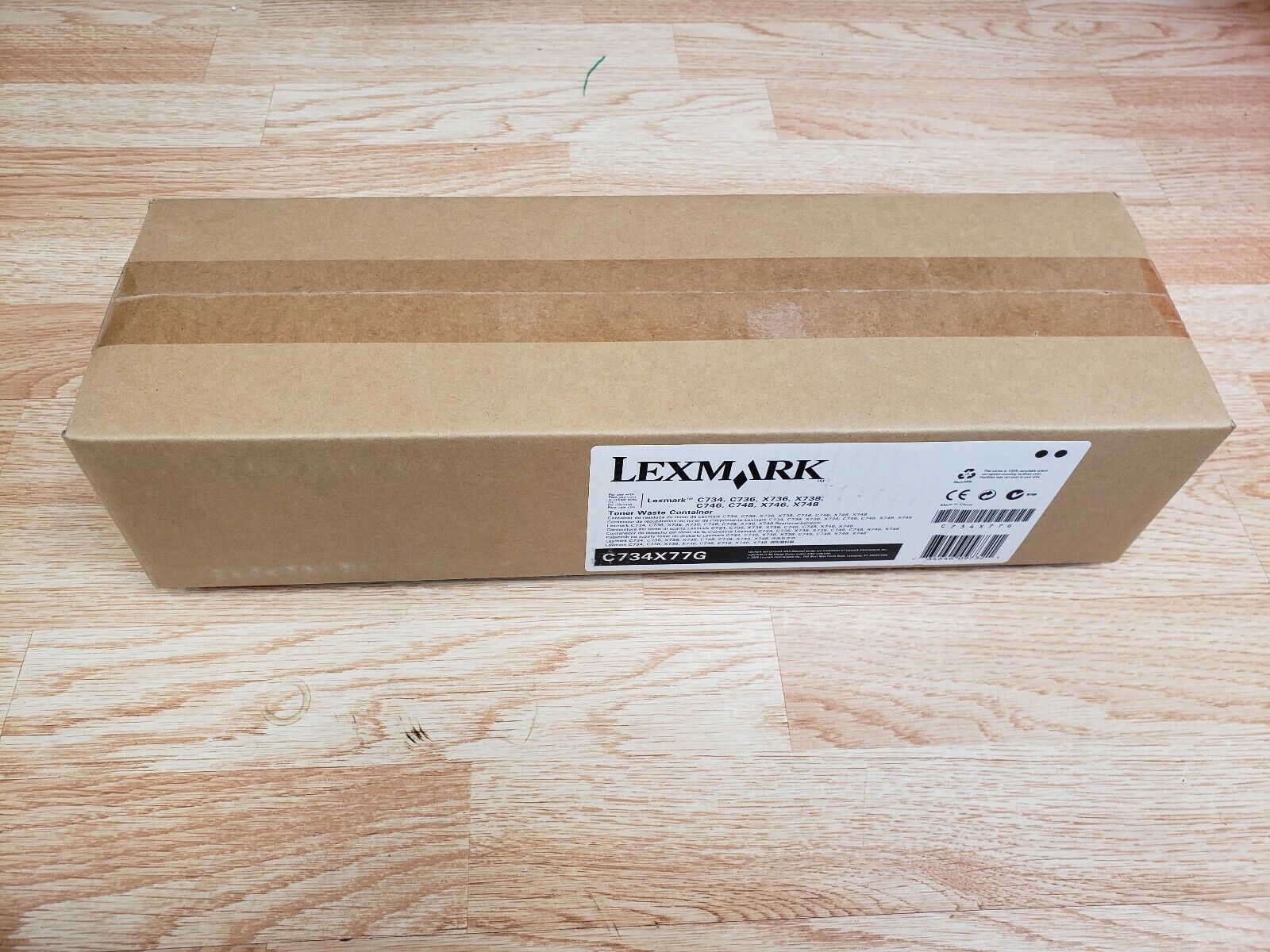 Set of TWO. BRAND NEW Genuine OEM Lexmark Waste Toner Container -C734X77G