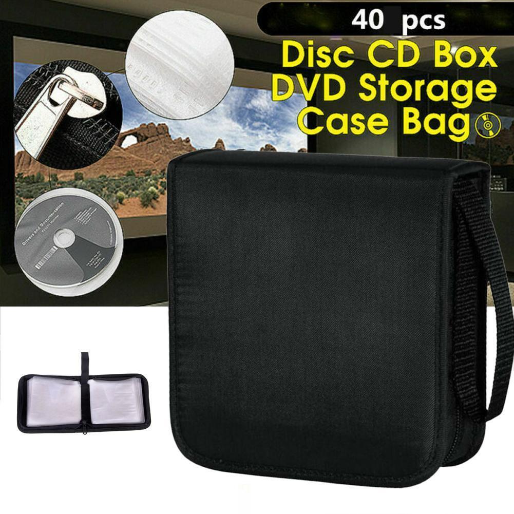 40 Black CD DVD Disc Carry Case Holder Bag Wallet Storage Binder Book2024