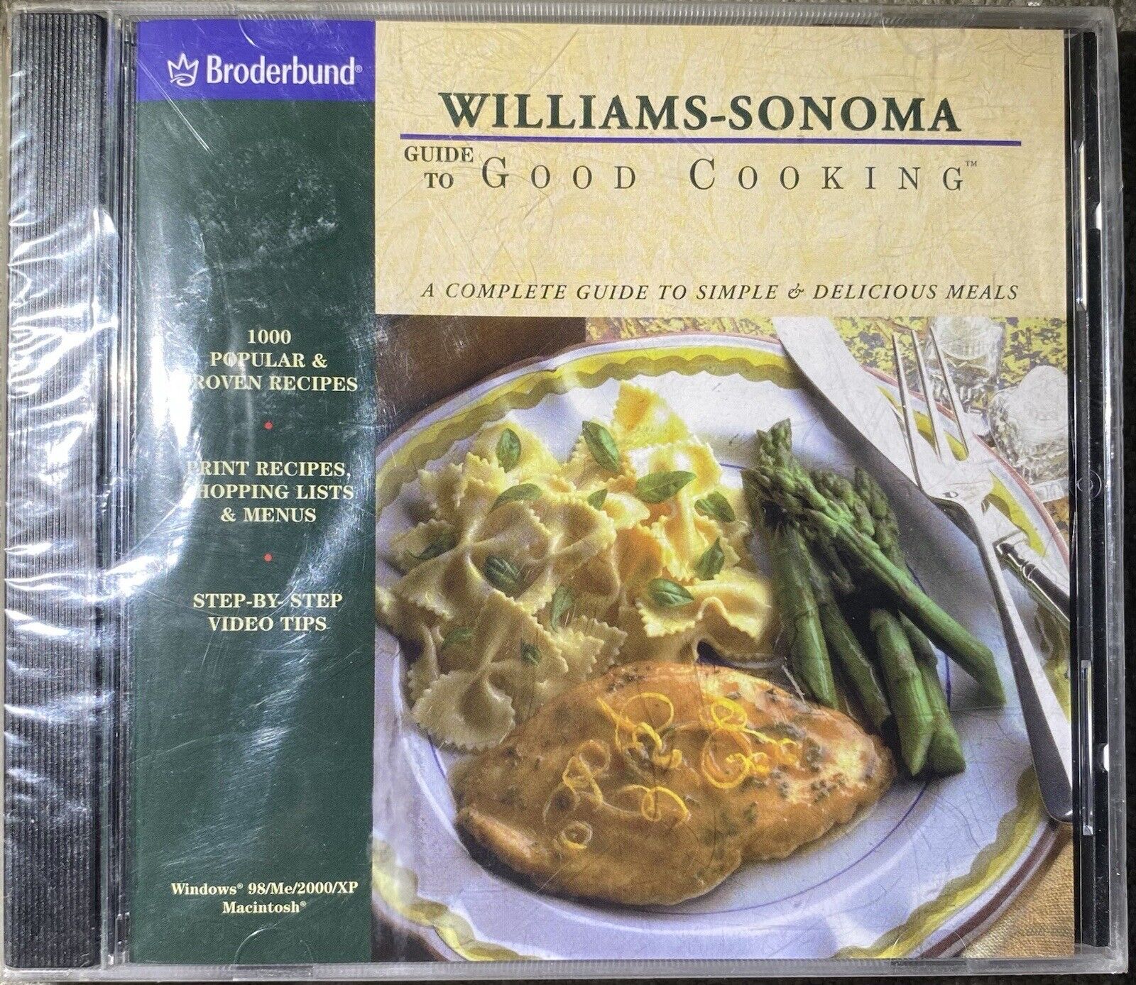 Brøderbund Williams Sonoma Guide To Good Cooking CD ROM PC Disc New Sealed 1996