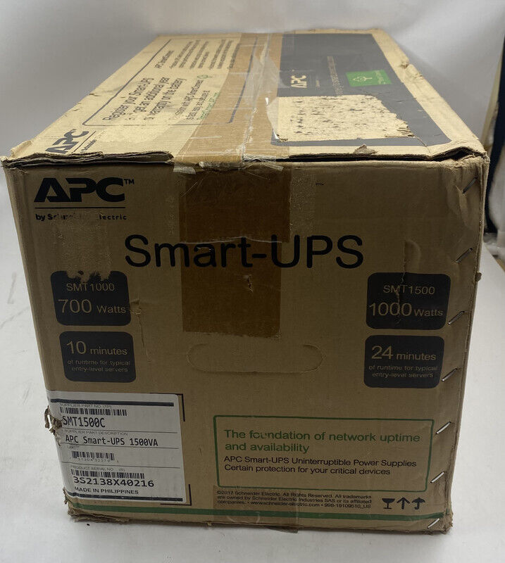 APC SMT1500C SMART-UPS 120V 1000W UNINTERRUPTIBLE POWER SUPPLY UPS