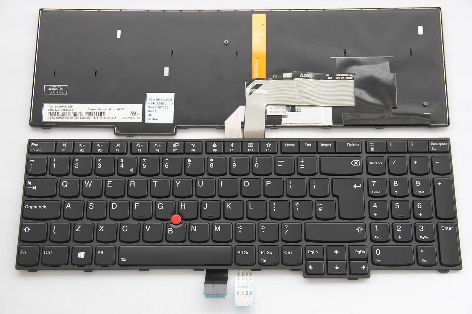 Keyboard GB English for Lenovo Thinkpad S5 2nd Gen 01EP373 SN20M07359 Backlight