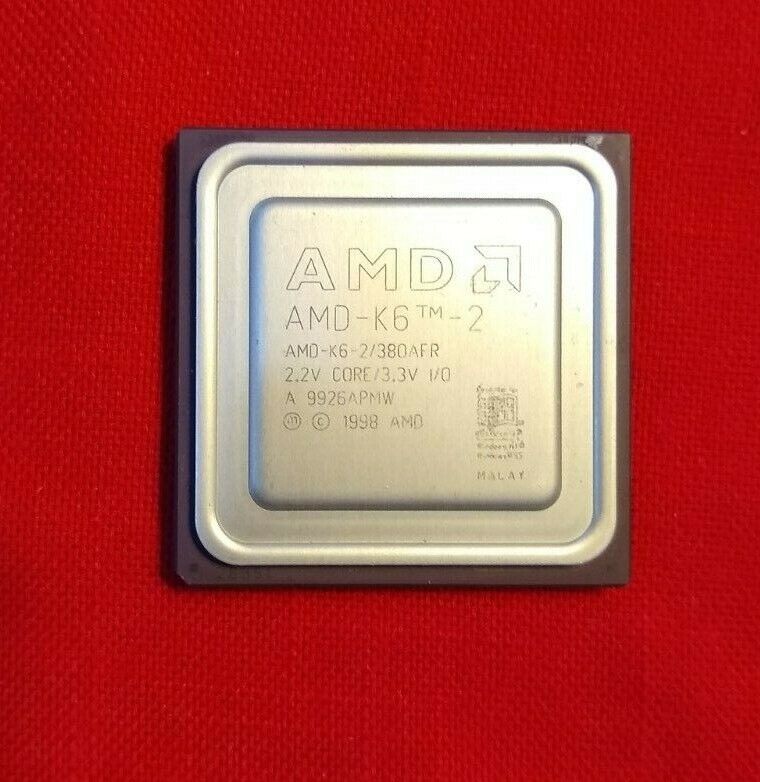 AMD AMD-K6-2/380AFR K6-2 380AFR 380mhz Processor CPU ✅ Working Rare Vintage 