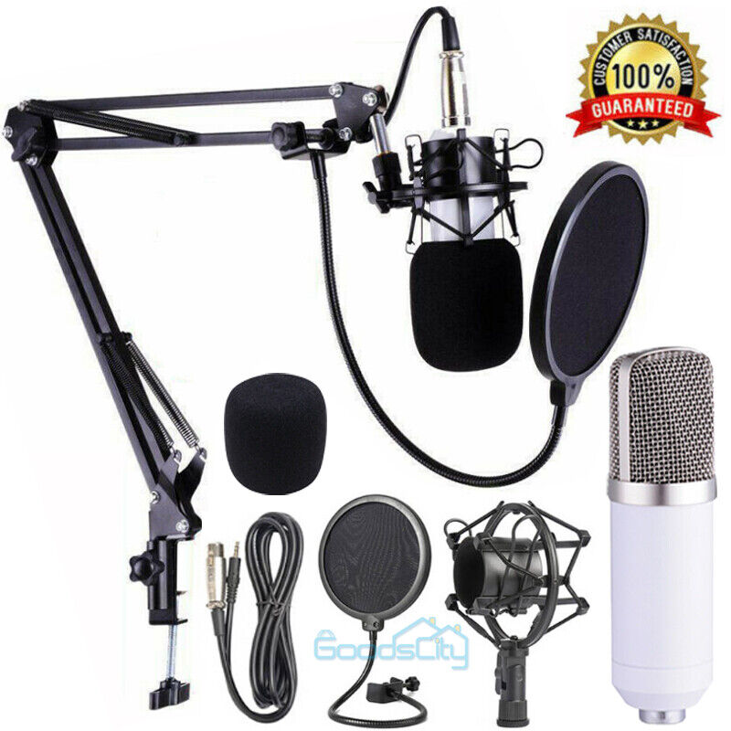 BM800 Pro Condenser Microphone Kit Studio Audio Recording Arm Stand Mount Set