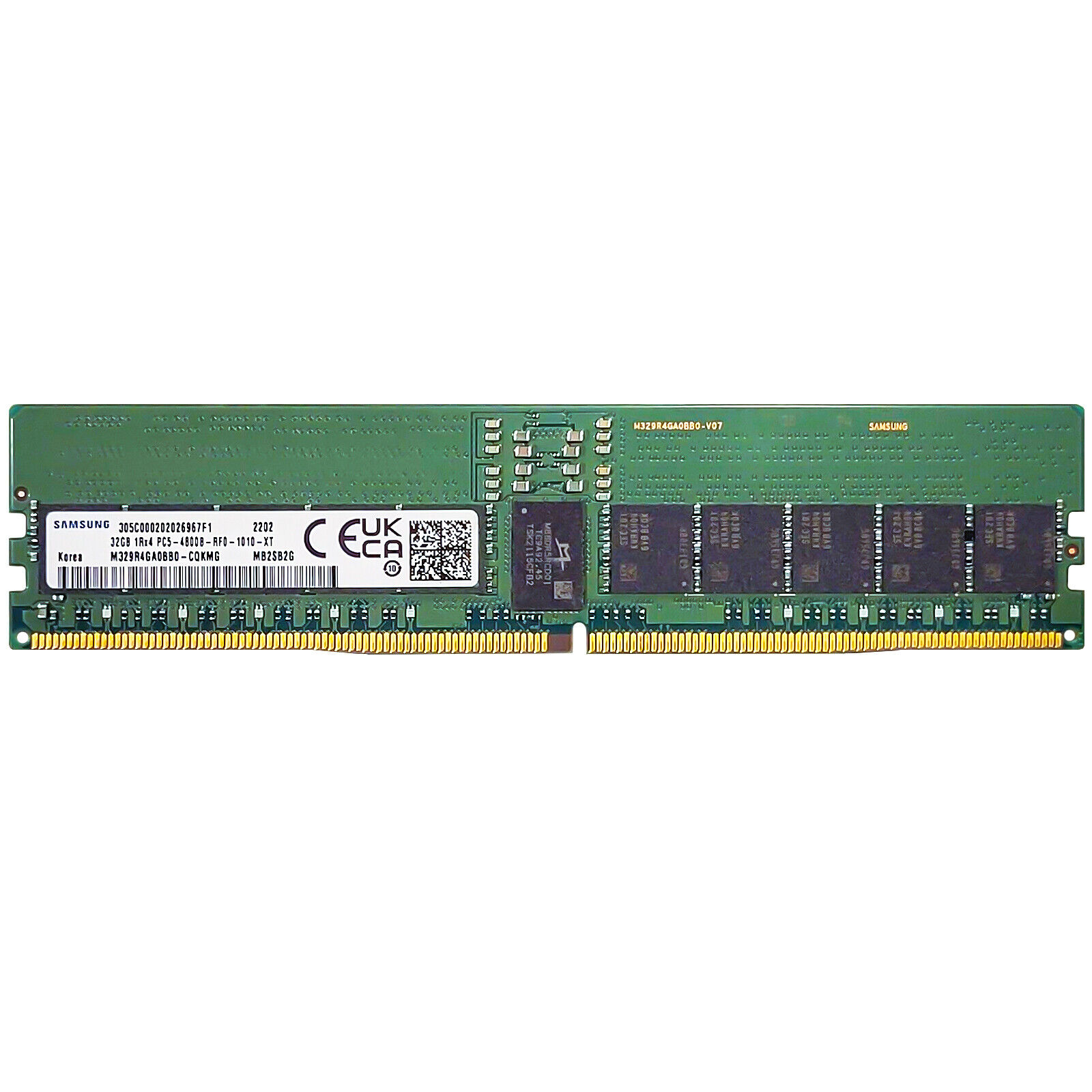 Samsung 32GB DDR5 4800 PC5-38400R 1Rx4 EC4 RDIMM REG Memory RAM M329R4GA0BB0-CQK