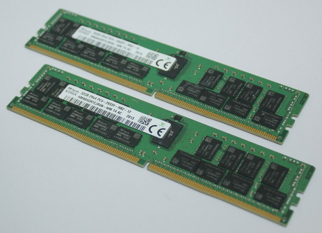 SK Hynix Kit 64GB(2x 32GB) 2933MHz DDR4 RDIMM PC4-23400 REG RAM HMA84GR7CJR4N-WM