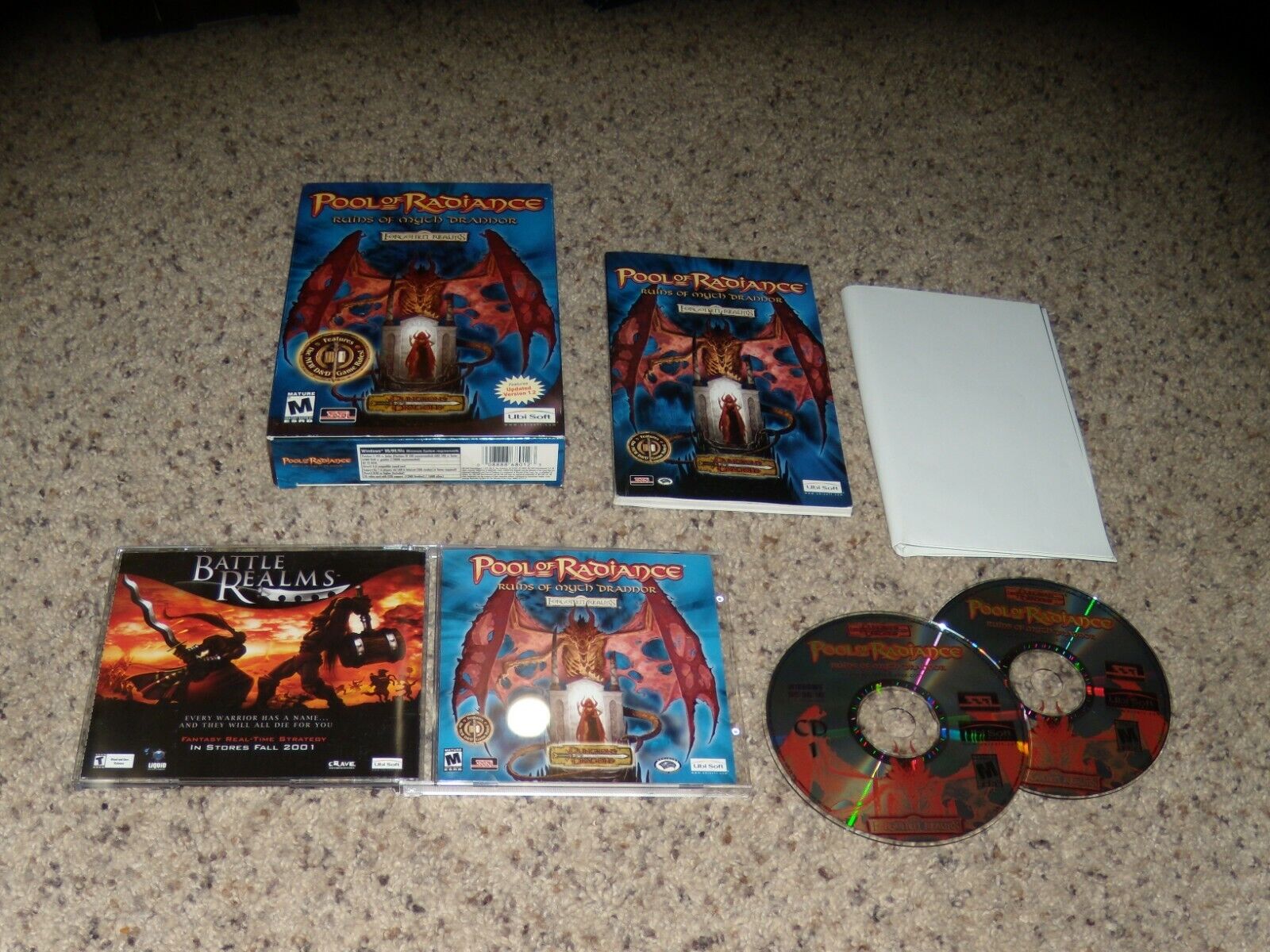 Pool of Radiance Ruins of Myth Drannor (PC, 2001) with small box and manual