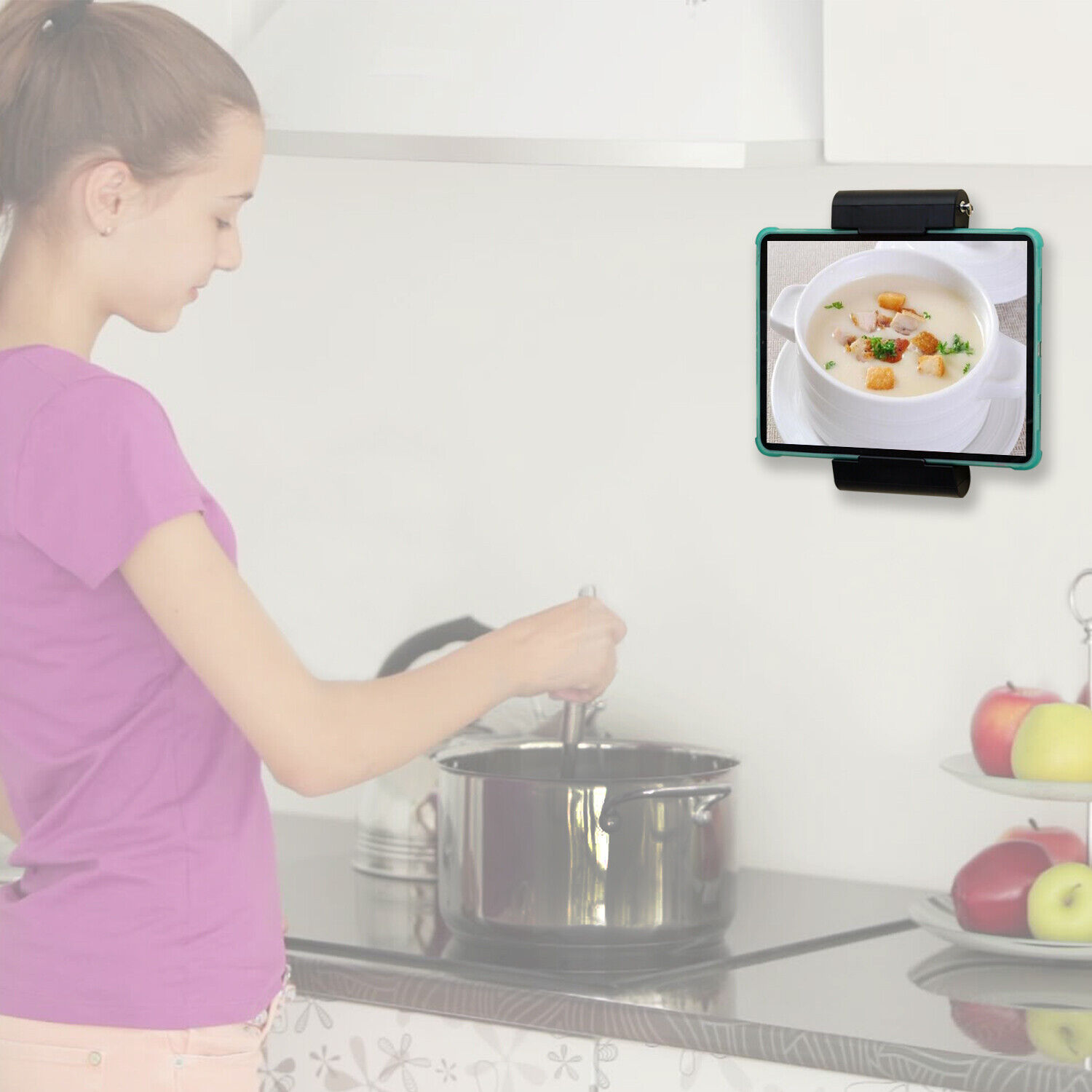 Universal Tablets Kitchen Wall Mount Holder for iPad Air,Mini,iPhone,Kindle Fire