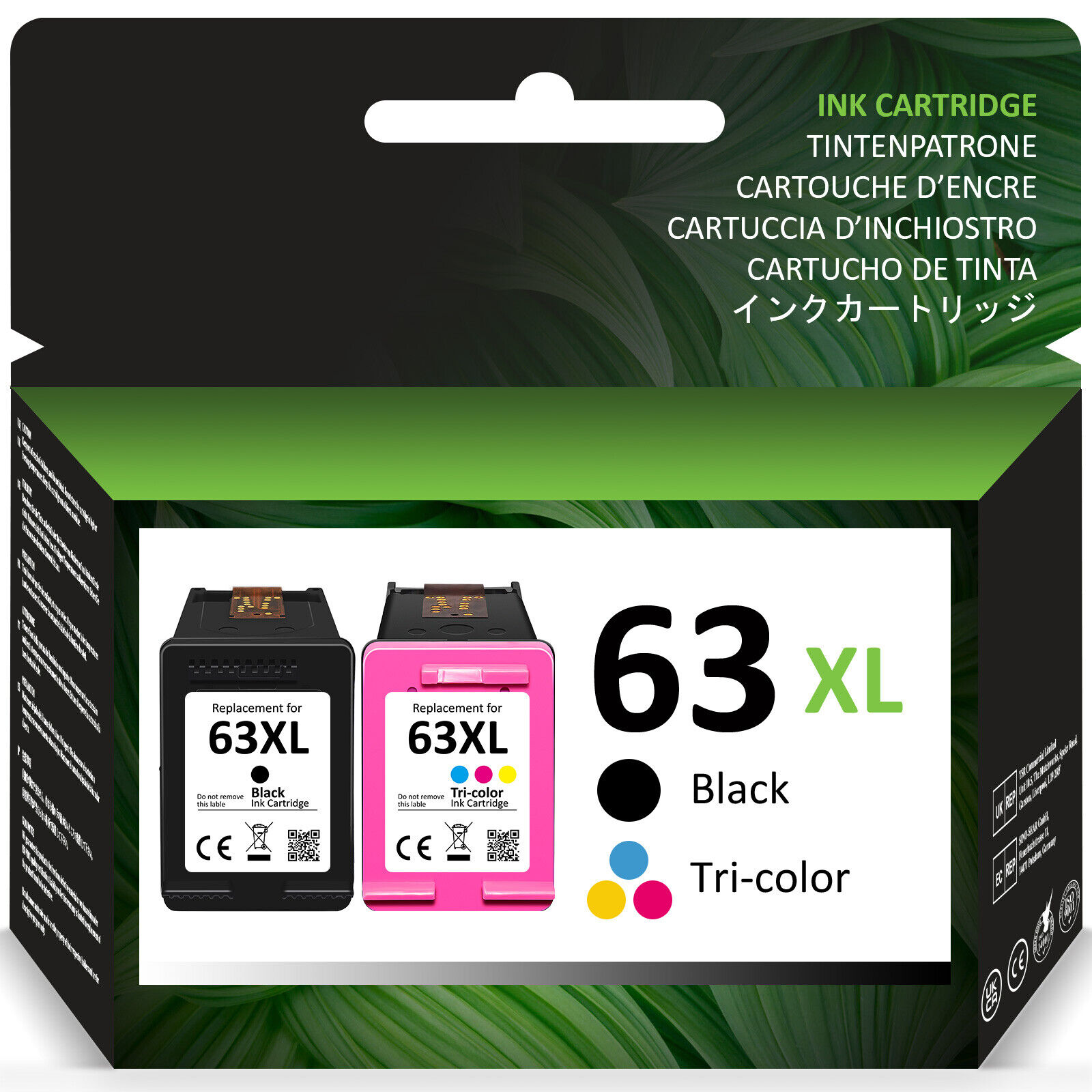 63 XL Ink Cartridge Compatible for HP OfficeJet 3830 4650 Envy 4520 4522 Printer