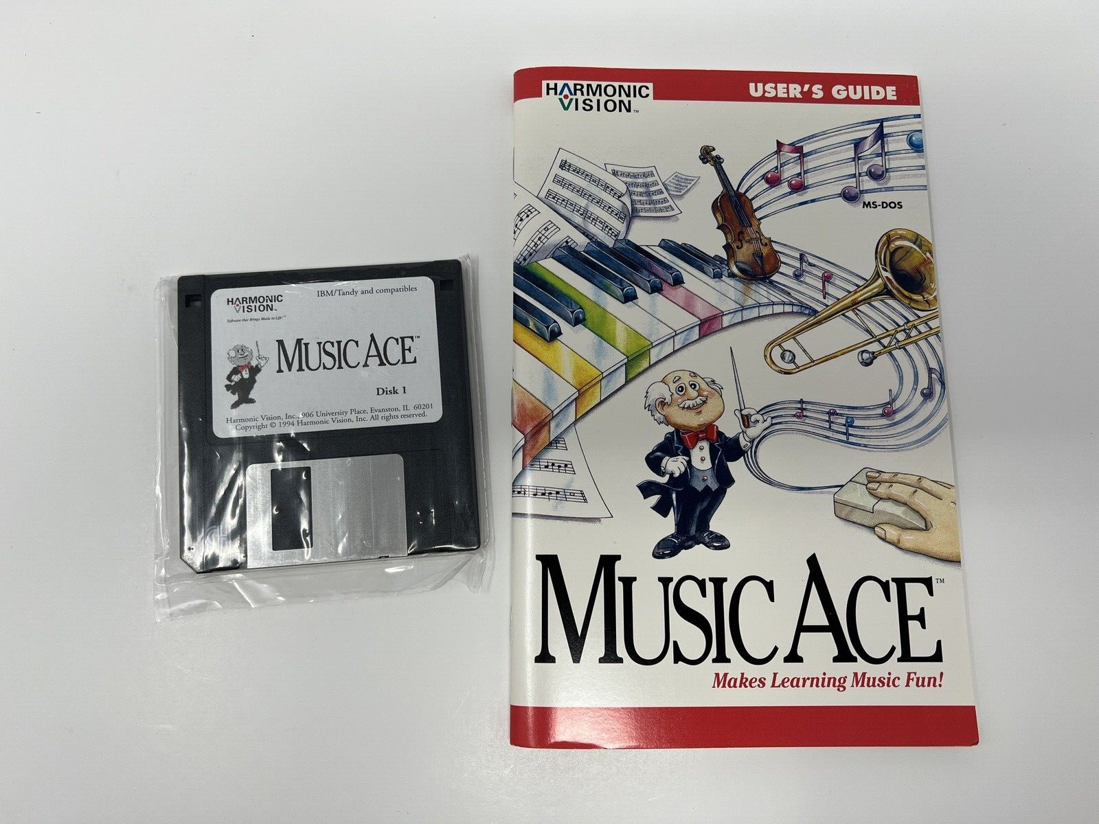 Harmonic Vision Music Ace MS-DOS IBM/Tandy Compatibles Vintage 1994 New Floppy