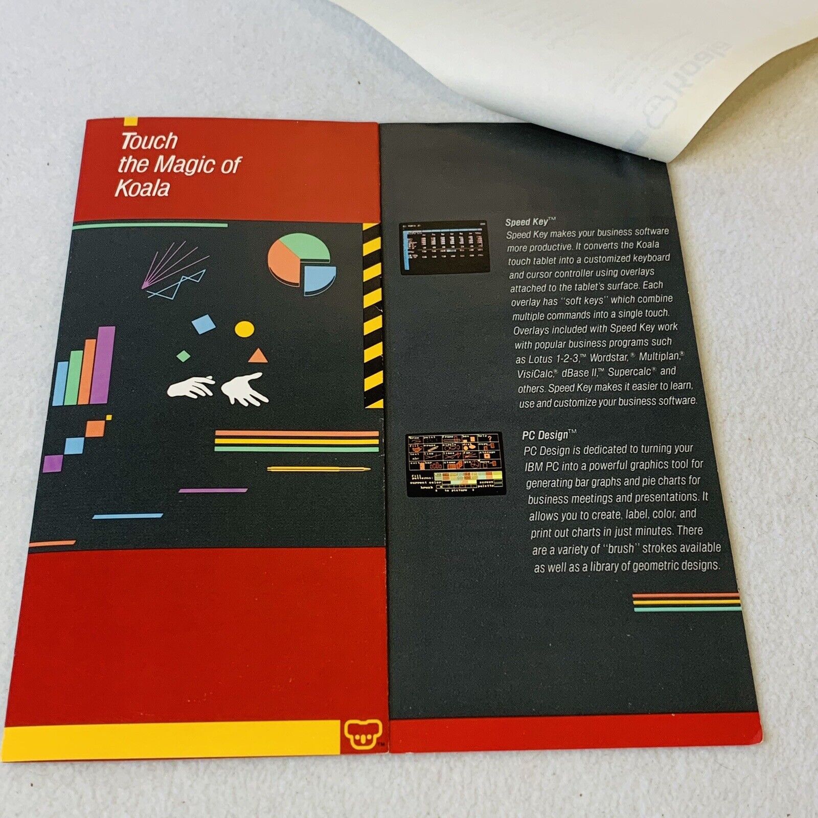 Vintage 80s Koala Pad Tablet Sales Brochure Booklet Advertising Letter Atari