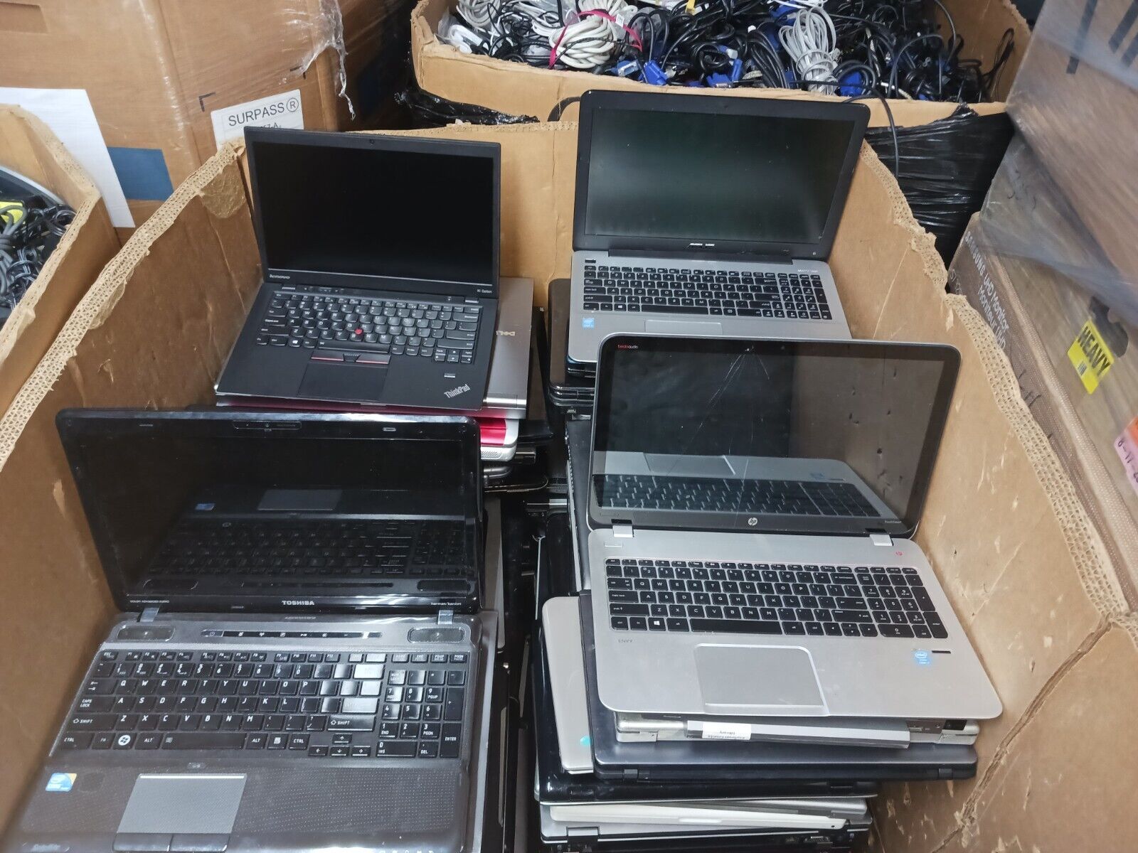5 (LOT OF FIVE LAPTOPS) FOR PARTS - Will pick 5 from the pallet RANDON MIX -ASIS