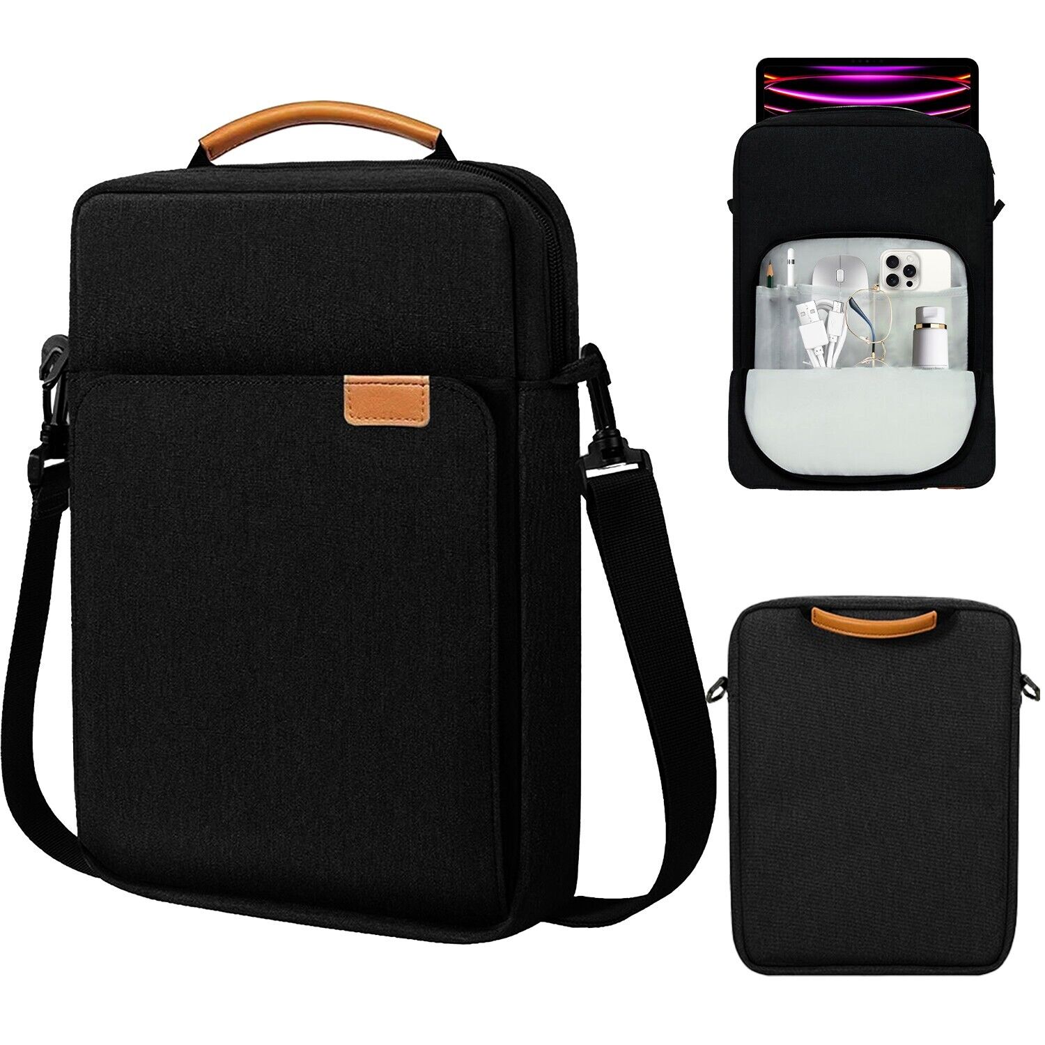 13 inch Tablet Laptop Sleeve Case Shoulder Bag For iPad Pro 12.9/ MacBook Air US